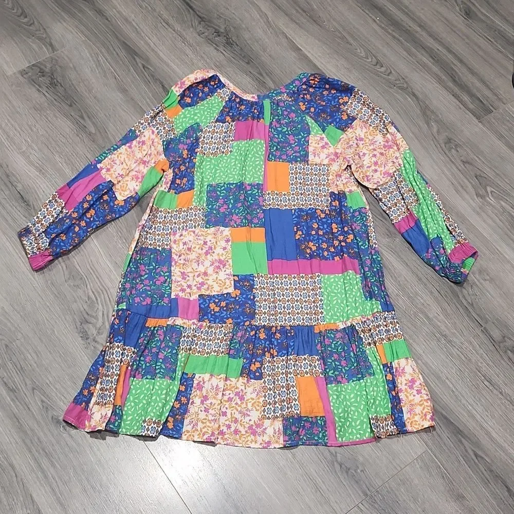 Fate Patchwork Ruffle All In Good Time Dress - Picture 6 of 6